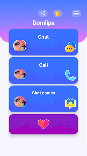 Android application Domelipa Call - Chat Simulator screenshort