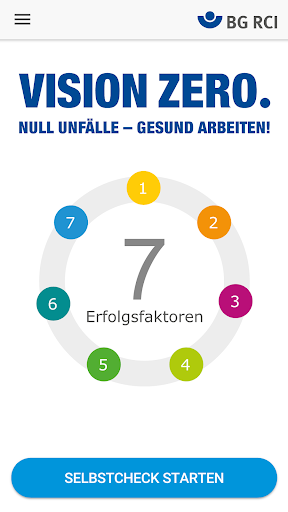 Android application Selbstcheck screenshort