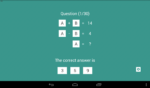 Linear Equation Quiz Screen 3