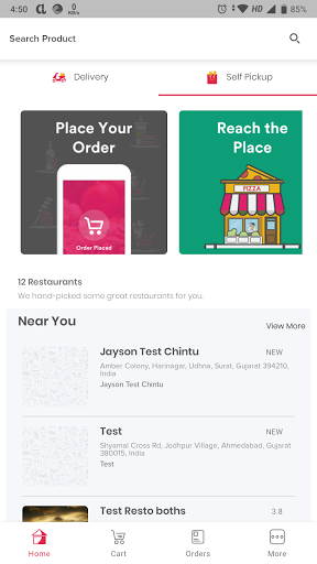 Devour Now Delivery-Pickup Screen 3