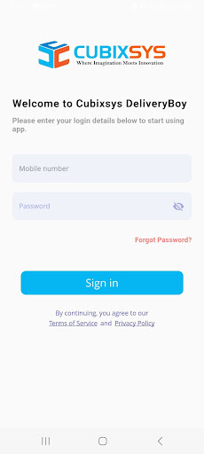 Cubixsys Ecommerce Driver Screen 2