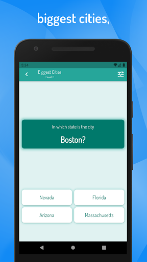 Screenshot of Quiz USA - States and Cities