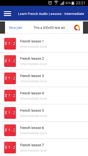 Learn French Free Audio Lesson Screen 2