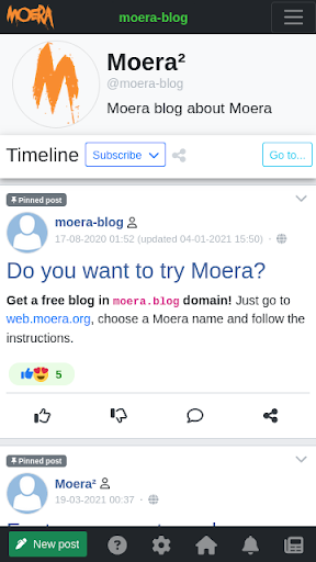 Android application Moera screenshort
