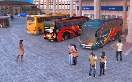 Real City Coach Bus Driver 3D APK-MOD(Unlimited Money Download) screenshots 1