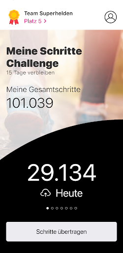 SchritteApp Screen 2