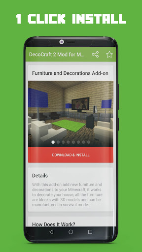 Android application Furniture & Decorations Mod screenshort