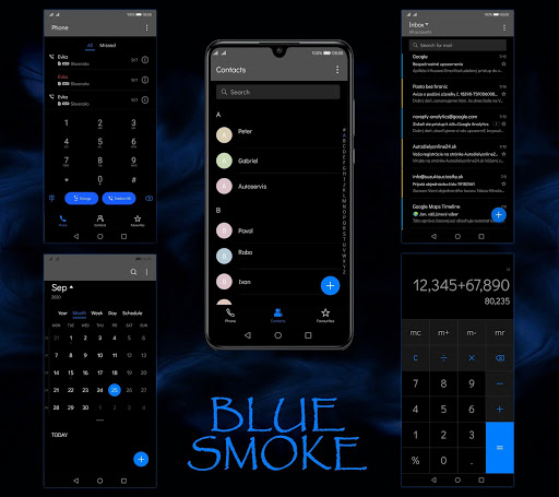 [EMUI 10]Blue Smoke Theme Screen 2