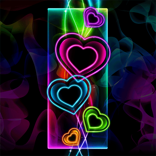 Neon Heart Line - Wallpaper logo