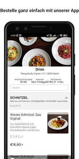 Android application Orion screenshort