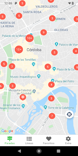 Android application Cordobus Autobuses de Córdoba screenshort