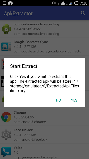 Apk Extractor Screen 3