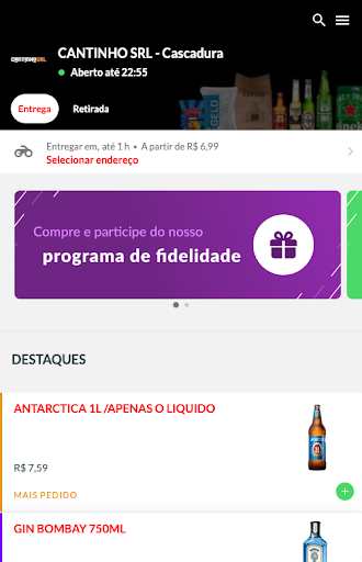 Barão das Bebidas Delivery Screen 2