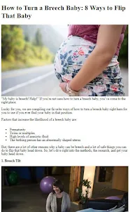 How to Turn a Breech Baby