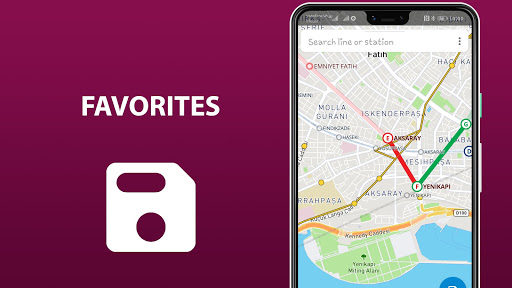Screenshot of Public transport map Istanbul