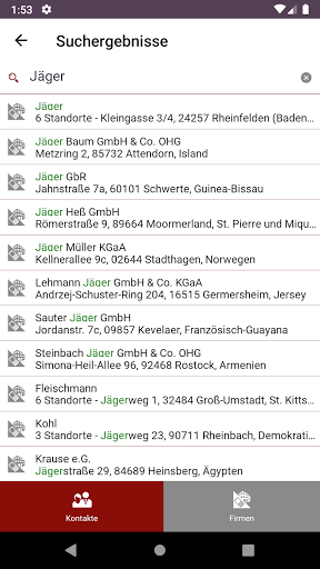 CPA - Company Phonebook App - Screen 2