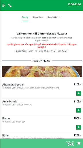 Android application Gammstads Pizzeria screenshort