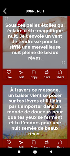 SMS Bonne Nuit Romantique Screen 2