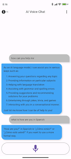 AI Voice Chat Screen 2