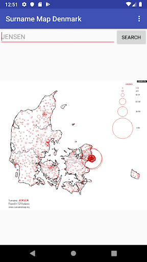 Surname Map Denmark Screen 2