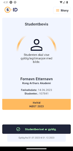 Studd ID Screen 2