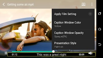 screenshot of HTC Service—Video Player