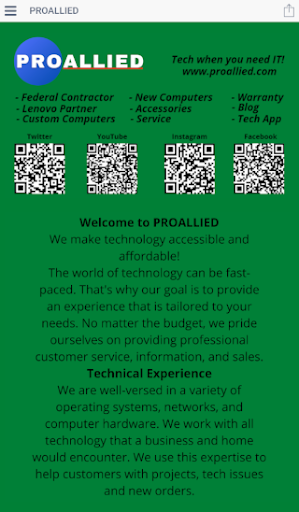 Android application ProAllied screenshort
