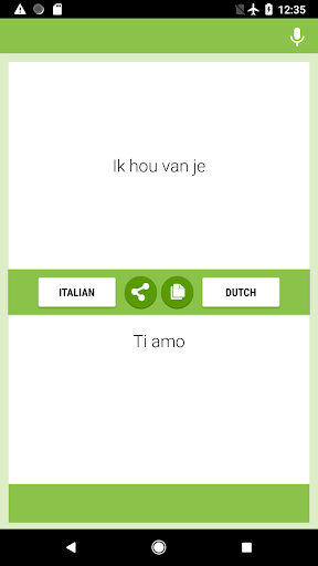 Italian-Dutch Translator Screen 2