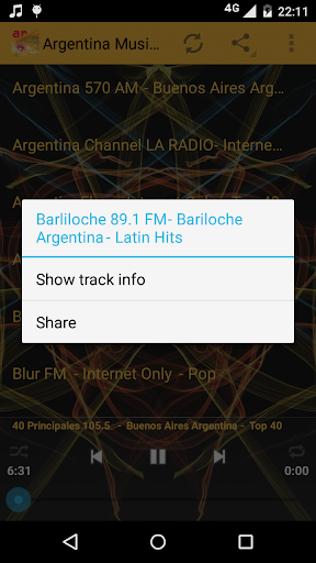 Argentina Radio Music Online Screen 2