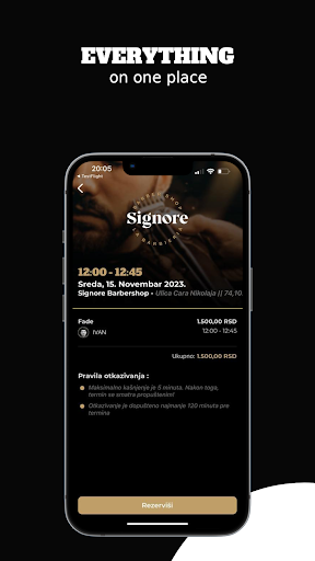Signore Barbershop Screen 3