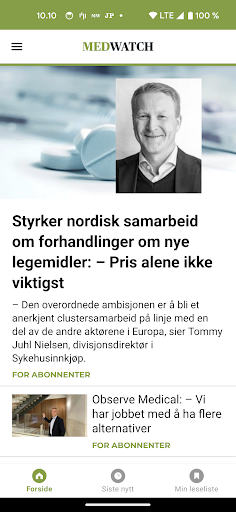 Android application MedWatch Norge screenshort