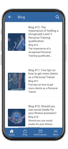 Performance Training Academy Screen 2