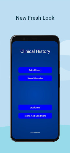 Android application Clinical History screenshort