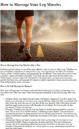 How to Give a Leg Massage