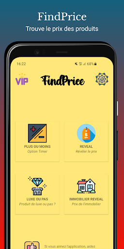 Android application FindPrice - Guess the price screenshort