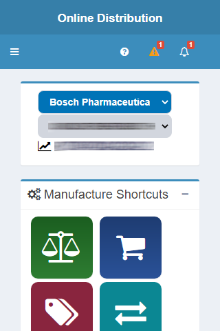 Online Distributor Portal Screen 2