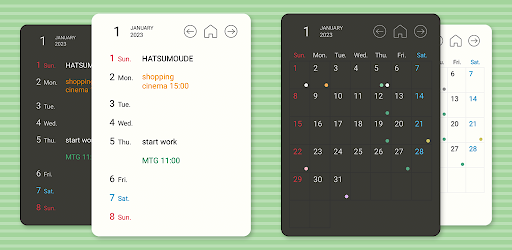 Calendar & Memo Widget