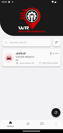 Android application RWR Rastreamento screenshort