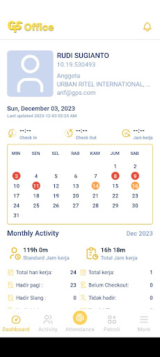 Android application MyGps - Garuda Prima Sekuriti screenshort