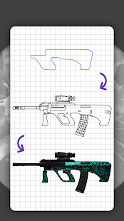 How to draw weapons. Step by step drawing lessons 22.4.10b APK screenshots 7