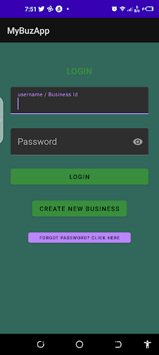 Android application MyBuzApp screenshort