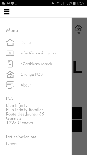 Android application eCertificate screenshort