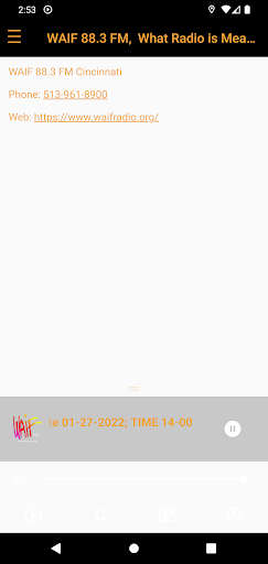Android application Waif Radio screenshort