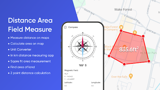 Android application Distance & Land Area Measure screenshort