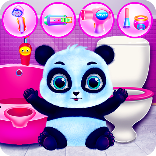 Cute Panda Caring and Dressup logo