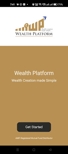 Android application Wealth Platform screenshort