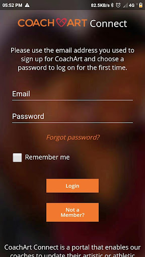 Android application CoachArt Connect screenshort