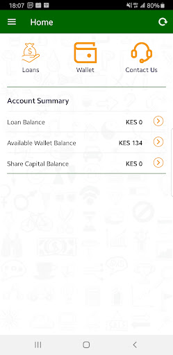 Android application Uasin Gishu Coop screenshort
