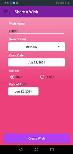 Share a Wish Screen 3
