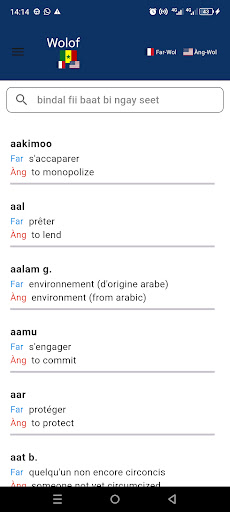 Dictionnaire Wolof